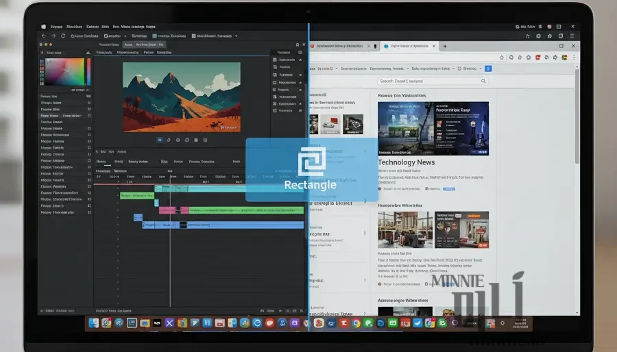 맥북 화면 분할과 다양한 생산성 앱 실행 모습