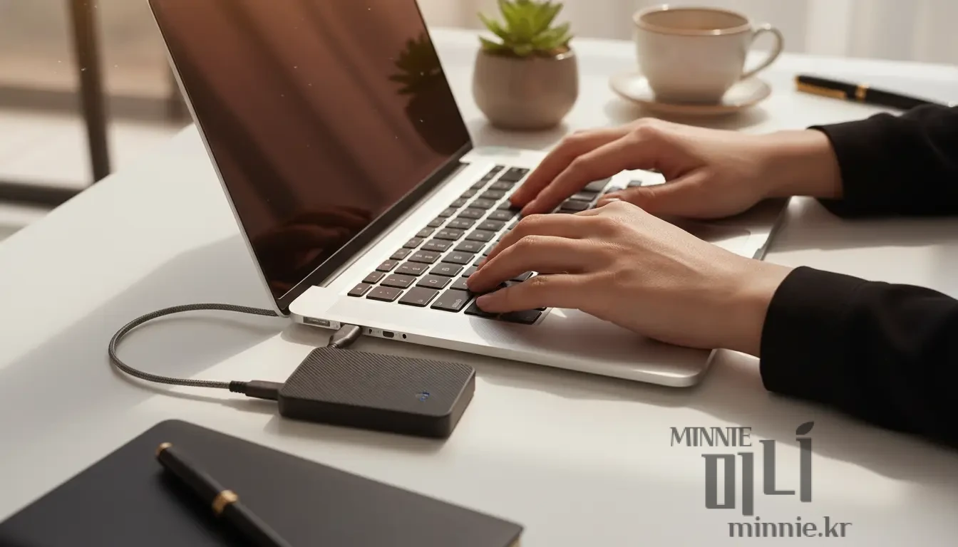 맥북 외장하드 NTFS 쓰기 해결 완료 후 Finder에서 데이터를 관리하는 모습