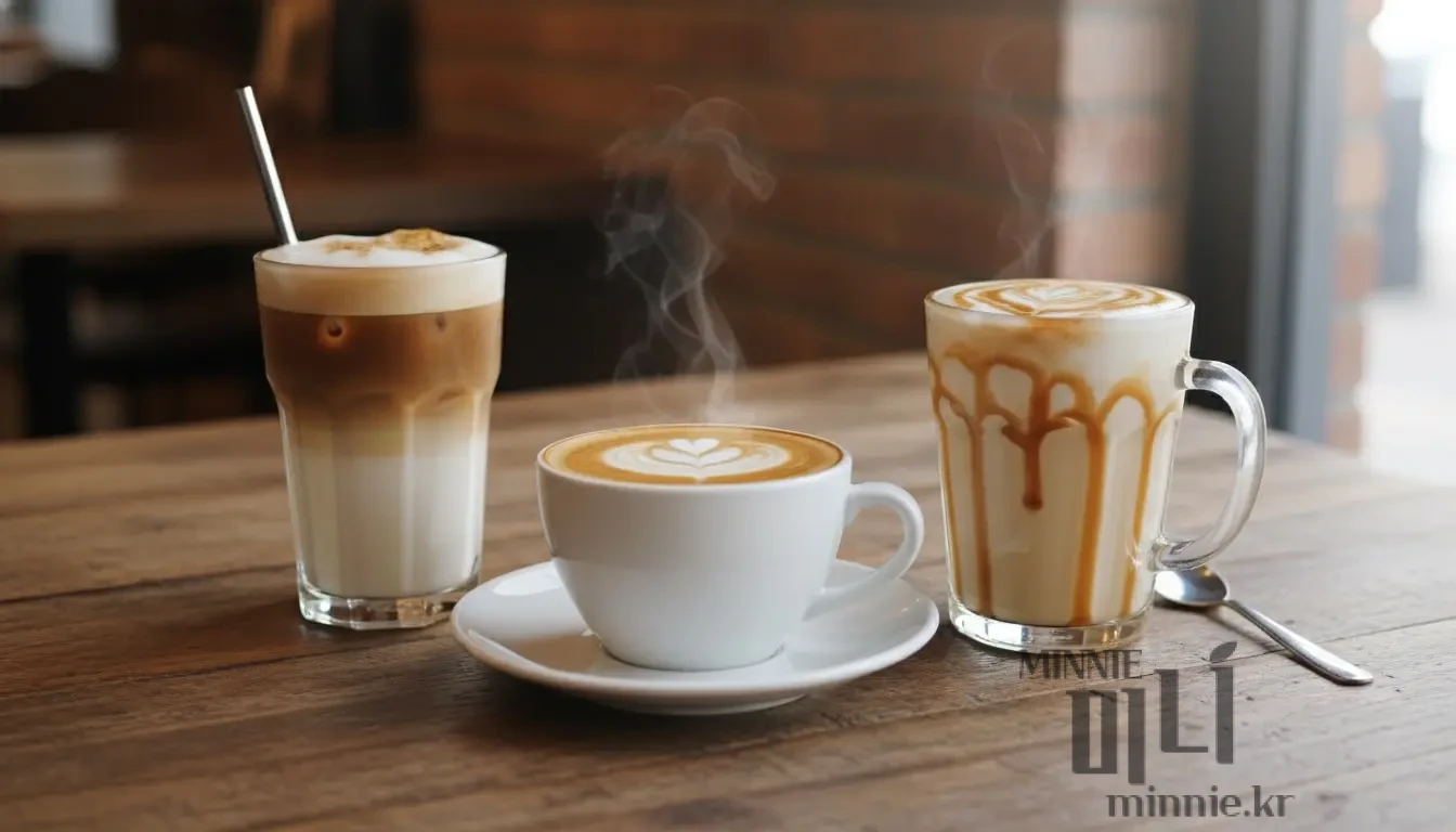 네스프레소 바리스타 기기로 만든 다양한 황금비율 홈카페 라떼 레시피 비교